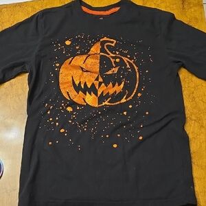 Kids Halloween Pumpkin Black and Orange Shirt